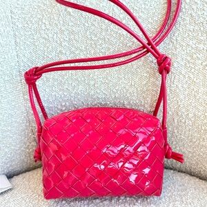 Bottega Veneta Mini Loop Crossbody Bag Pink